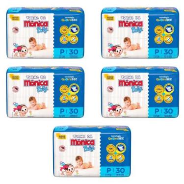 Imagem de Kit Fralda Turma da Mônica Baby Jumbo  - Tam P - 150 Fraldas - ATACADO