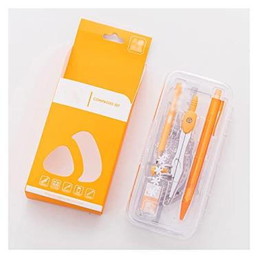 Imagem de Bússolas 8 conjuntos kit de geometria matemática estudante matemática geometria bússola geometria ferramenta de precisão para estudantes para desenho e desenhos ferramentas de medição (cor: amarelo)