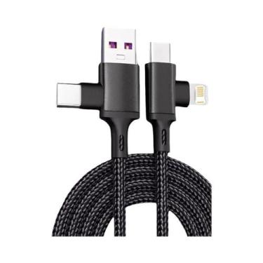 Imagem de Cabo USB a Tipo C Para Lightning Com Carregamento Rápido PD 2 Em 1 Par