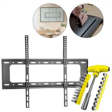 Imagem de Suporte Fixo TV 40 a 80 Polegadas Parede Kit com Jogo de Ferramentas 2