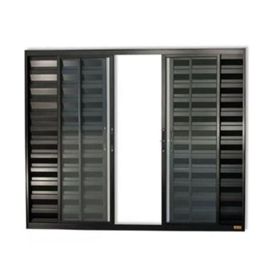 Imagem de Veneziana 6 Folhas Aluminio Preto 1,00x1,50 S/grade