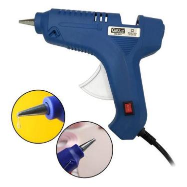Imagem de Pistola Cola Quente Azul 40w Botão Liga Desliga - Gatte
