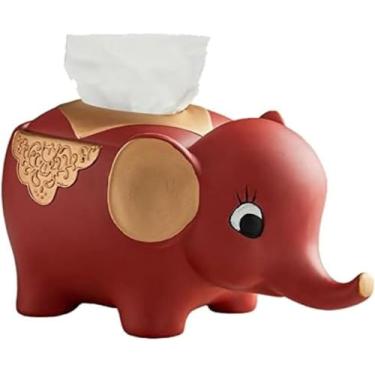 Imagem de Caixa De Tecido Cerâmico Nórdico,dispensador De Tecido De Elefante Bonitinho,recipiente De Armazenamento De Papel De Porta-guardanapos De Porcelana Para Mesa, Type C(send Mat), 29 * 15.5 * 14.5cm