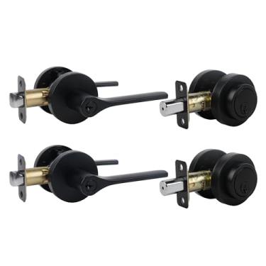 Imagem de ZEVAWAY Conjunto de maçaneta e fechadura da porta frontal