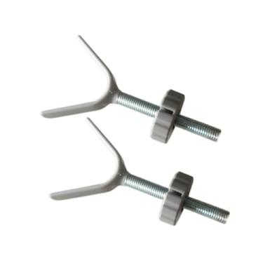 Imagem de menolana Adaptadores de corrimão para portão de bebê de 2 peças, substituição, resistentes ao desgaste, hastes roscadas fáceis de usar para casa, Cinza