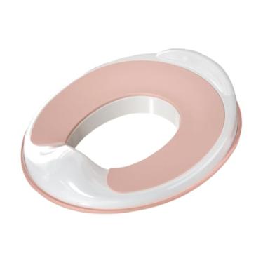 Imagem de simhoa Assento sanitário para viagem, almofada confortável para economizar espaço, assento para treinamento de penico, capa para banheiro para crianças em, Rosa