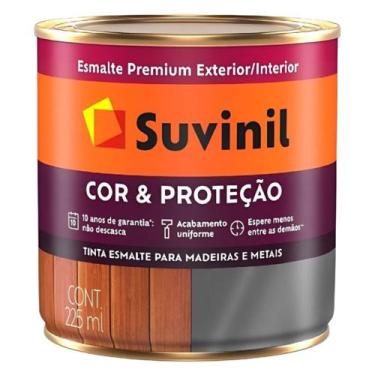 Imagem de Tinta Esmalte Cor e Proteção Fosco Branco para Madeiras e Metais 225ml