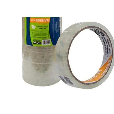 Imagem de 10 ou 2 Unidades Fita Adesiva 24mmx100 Transparente - koretech, 10 UNI