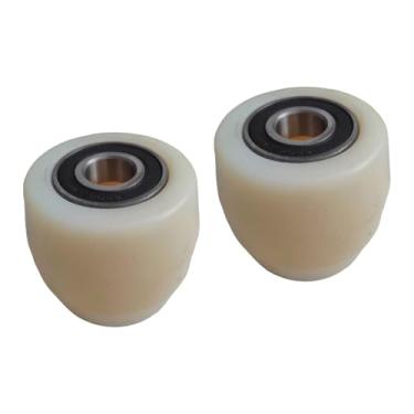 Imagem de shamjina 2x Rodas de Carga de Rolo de Empilhadeira Rodas de Correia Plana Diâmetro 20 mm Peças de Empilhadeira Rodízios com Rolamentos de Esferas Roda de Carga