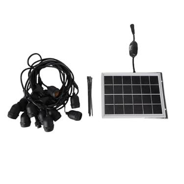 Imagem de Cordão de luzes solares de 25 m, luzes LED alimentadas por energia solar para uso externo, grau comercial, à prova d'água, com globo Edison, luzes de pátio à prova de estilhaçamento para jardim
