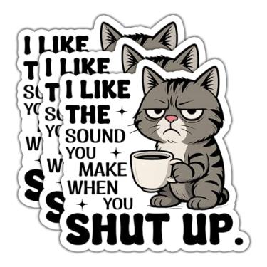 Imagem de (3 peças) Adesivos I Like The Sound You Make When Citações Engraçadas Decalque Adesivos de Vinil Impermeável Adulto para Laptop Kindle Copo de Carro Garrafa de Água Caneca Telefone Notebook Capacete