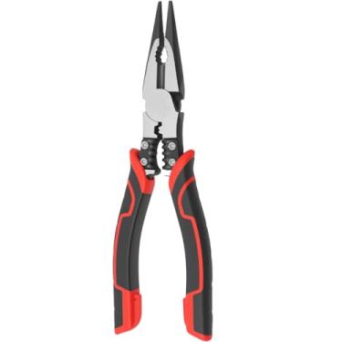 Imagem de LZVXTYM Conjunto de mini alicate de ponta de agulha, alicate de corte diagonal 3 em 1 com função de corte lateral/decapagem/trituração, cortador de fio com alça ergonômica para eletricistas (alicate