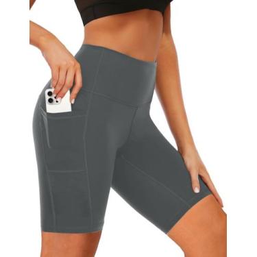 Imagem de Shorts de banho Buauty de cintura alta com bolsos UPF50+ Grey M