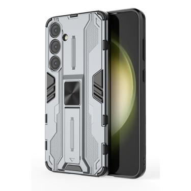 Imagem de SORAKA Capa para Samsung Galaxy S24 Plus com suporte Capa de proteção resistente para Samsung Galaxy S24 Plus Capa com placa de metal para suporte magnético para carro Capa Silm Fit