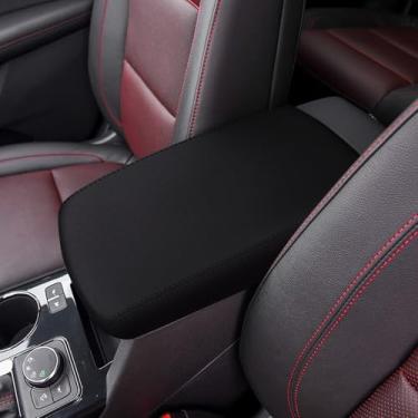 Imagem de faccaibbg Capa de apoio de braço para console central de couro premium para Chevrolet Blazer 2019-2025 Acessórios (Preta), antiderrapante, ajuste confortável, protetor de console resistente ao