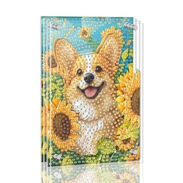 Imagem de Ginfonr Kit de pintura de arte de diamante DIY Acrylayers para adultos, pintura acrílica de diamante magnético de 4 camadas, decoração de mesa em pé com efeito de profundidade dinâmica, presente de