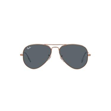 Imagem de Ray-Ban Óculos De Sol Aviador Clássico Rb3025, Ouro Rosa/Azul, 58 Mm