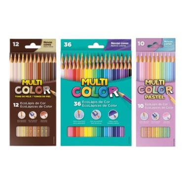 Imagem de Lápis De Cor Kit 36 Cores + 12 Tons De Pele + 10 Pastel - FABER-CASTEL