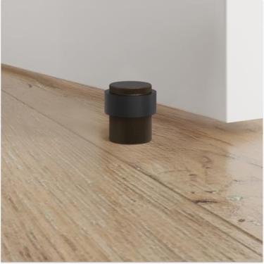 Imagem de Enso | Batente de porta magnético, trava de porta resistente projetada para montagem no chão e na parede, batente de porta de cobre durável, pacote com 2 (latão antigo)