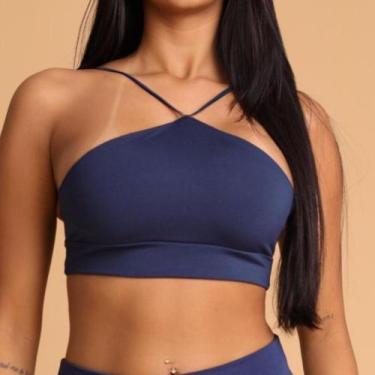 Imagem de Top Esportivo com Alça em V- Modelo Feminino, Leve, Confortável e Esti