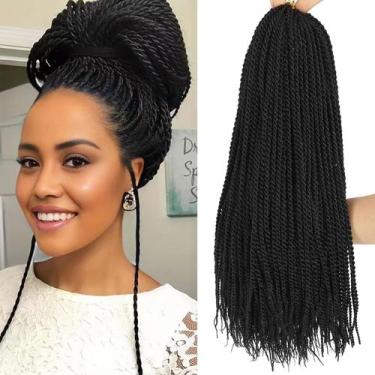 Imagem de Tranças de crochê DDVation Senegalese Twist Hair, 7 pacotes de 18 pole