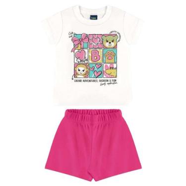 Imagem de Conjunto Blusa e Short Menina Bee Loop, Bege, 4