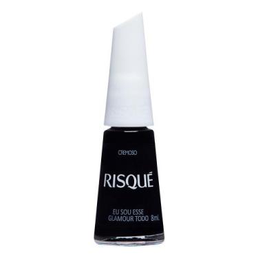Imagem de Esmalte Risqué Preto Cremoso Eu Sou Esse Glamour Todo 8ml, 8ML, Preto