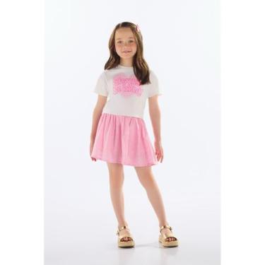 Imagem de Conjunto com Blusa de Strass e Saia Quimby, Rosa, 8