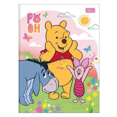 Imagem de Caderno Brochura Grande Capa Dura Ursinho Pooh 80 Folhas Pautado c/ Ad