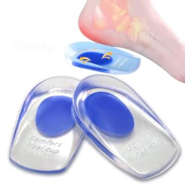 Imagem de Palmilha Calcanhar Ortopédica de Silicone, Alívio de Dores nos Pés, Fascite Plantar, Esporão Calcâneo, Absorção de Impacto e Conforto