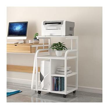 Imagem de SUNESA Suporte de impressão do chão ao teto rack de impressora desktop PC quadro principal rack de armazenamento multicamadas escritório móvel gabinete impressora mesa (cor: C3)