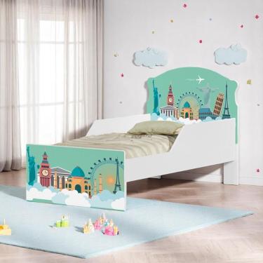 Imagem de Cama Infantil Tick Viagem Pelo Mundo Com Colchão