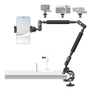 Imagem de Magic Arm 22'' Com C Clamp De Mesa UA057 – Braço Articulado 56 Cm Para Câmera, Luz LED, Microfone E Monitor, Parafuso 1/4'' Padrão, Ajuste Amplo E Construção Reforçada Para Setup De Estúdio