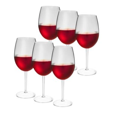 Imagem de Taça De Vinho 600ml 80pçs Acrilico Premium Resistente (VERMELHO)