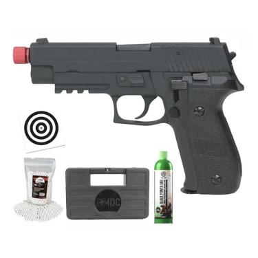 Imagem de Pistola Airsoft Gbb P226 Blowback 6mm - Rossi + Itens