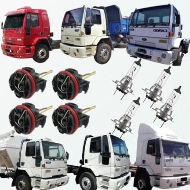 Imagem de 4x Soquete Farol H7 4x Lâmpada H7 Mb 1944 1938s Ford Cargo - RAINHA DA