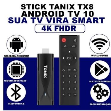 Imagem de Smart Android Stick TX8 Tanix 16GB 2GB Sua TV comum vira Smart