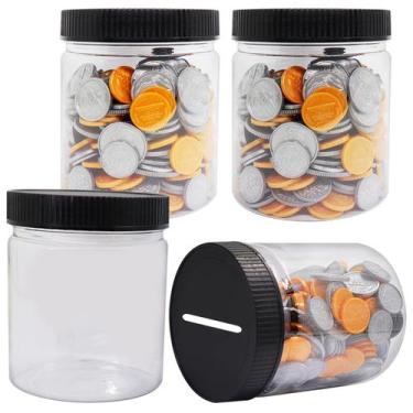 Imagem de Pacote com 4 unidades de plástico transparente Coin Bank Mczxon Small 
