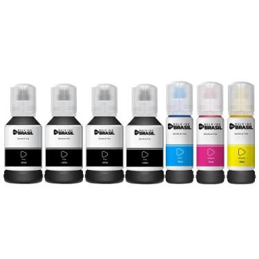 Imagem de Kit 7 Tintas Para Epson L4160 L4150 T504 L6171 L6161 L6191 - Bulk Ink 