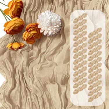 Imagem de Corredor de mesa FANTEKE Bege Gesecloth 43x274cm Fibra de Poliéster