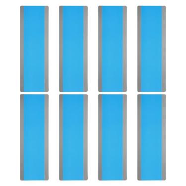 Imagem de Tiras de leitura guiadas, 8 peças com sobreposição colorida de destaque, marcadores de leitura, acompanhamento de leitura, material de ensino para sala de aula, azul transparente