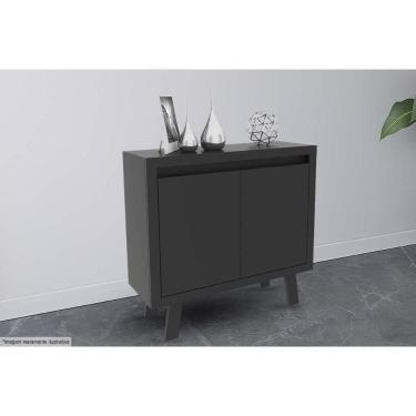 Imagem de Buffet De Sala Jantar Me4187 C- 2 Portas Preto - Tecno Mobili