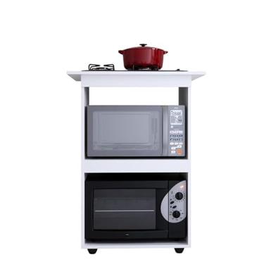 Imagem de BALCÃO PARA FOGÃO COOKTOP 4 BOCAS MULTIUSO MICROONDAS E FORNO COZINHA(BRANCO)