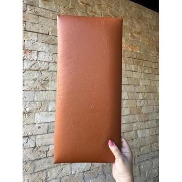 Imagem de Kit Cabeceira Modular Courino 45x20cm | Para Cama Box Solteiro, Casal, Queen e King (CARAMELO COURINO,15)