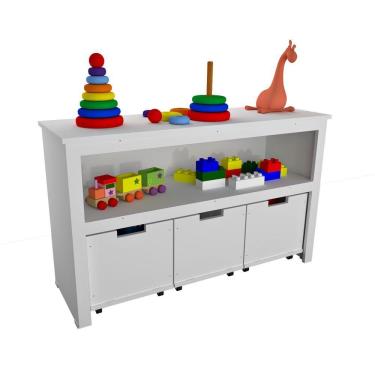 Imagem de Organizador Infantil Com Baús Atena 100% Mdf Brinquedos