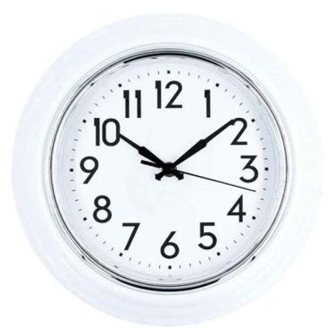 Imagem de Relógio De Parede 29Cm Decoração Redondo Classico Branco