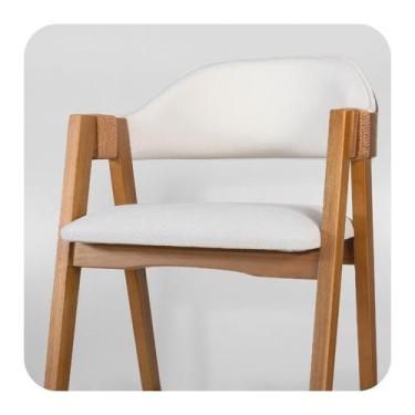 Imagem de Cadeira Poltrona Concha Estofada com Braço e Corda - 1 UND Tecido:Linh