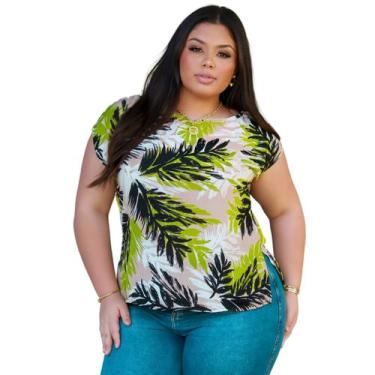 Imagem de Blusa social decote canoa aberturas laterais crepe georgette sem elast