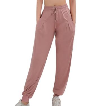 Imagem de Calças Espovas Femininas de Secagem Rápida Com Bolsos Com Cordão Elástico Na Cintura Calças Joggers Casuais