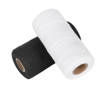 Imagem de RiToEasysports Fio de Urdidura de Algodão Fino e Forte Girando Linha de 1 Mm para Acessórios de Máquina de Tecelagem 250M X 2, Linha de Máquina de Bordar para Cobertores de Tapetes